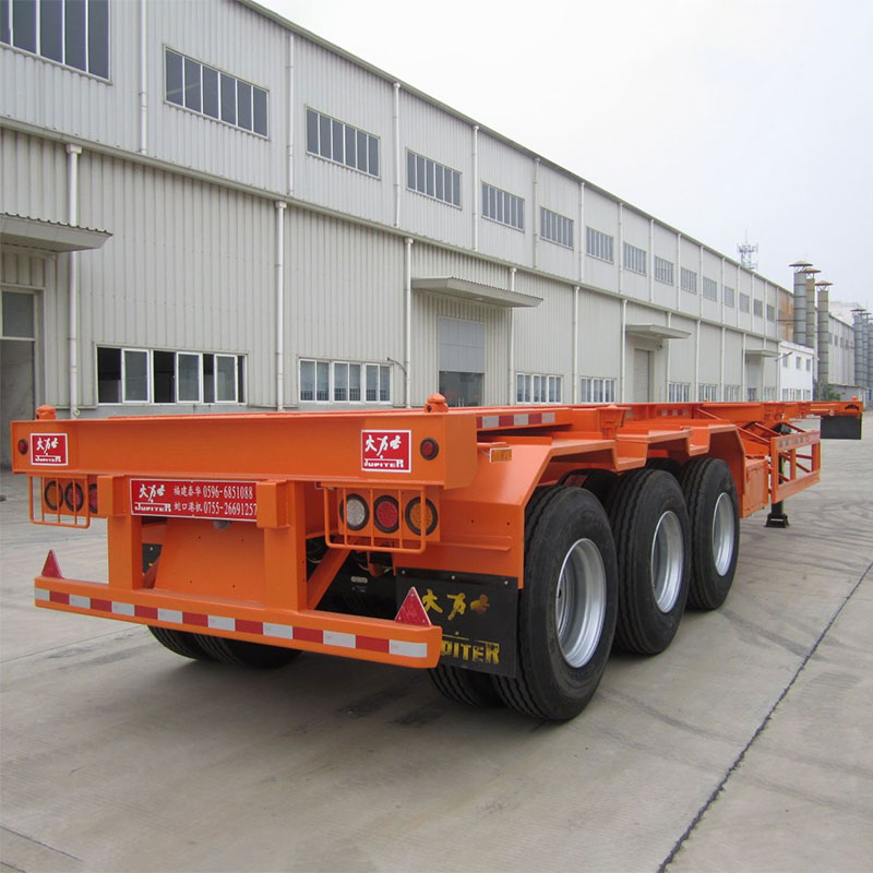 3 ardatz 40 oin Skeleton Semi Trailers JOST 3,5 hazbeteko errege-pinarekin