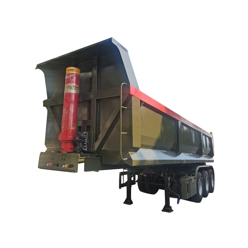 3 Axles U Ghuncles eta Forma Dumper Medi Trailers Fuwa Axle Hyva sistema hidraulikoarekin